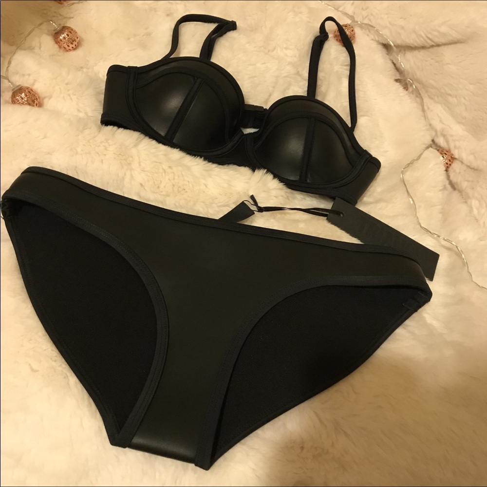 NWT triangl black bikini set